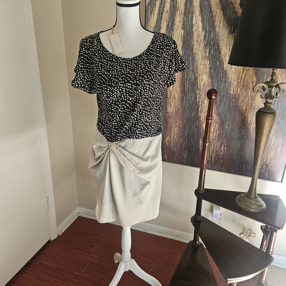 Esley Black and White Polka Dot Dress New With Tags ESLEY